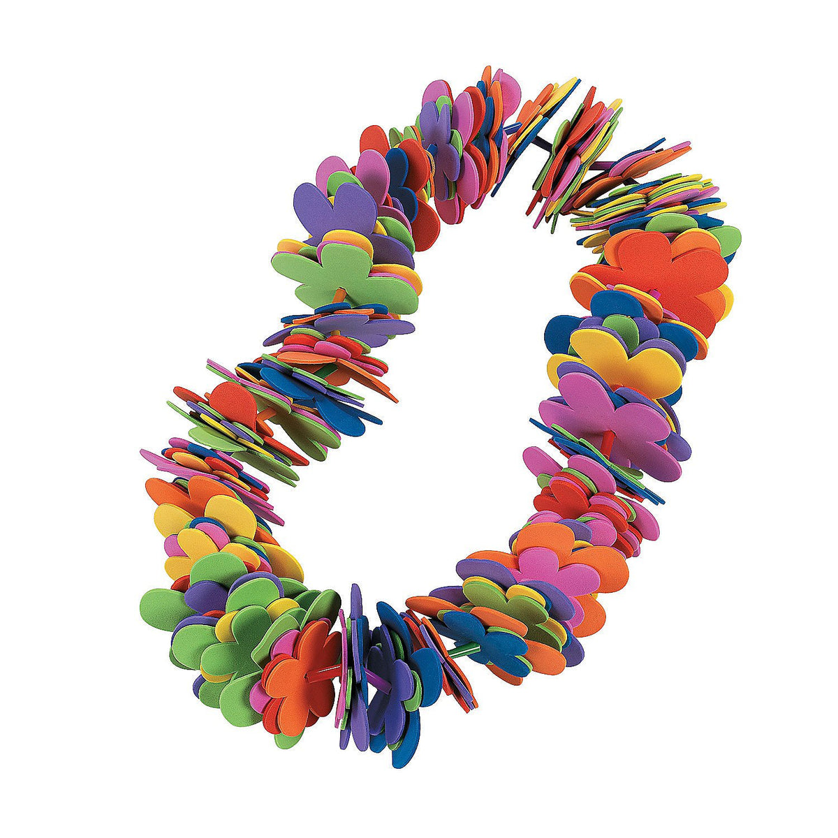 Fun Express Lei Making Craft Kit, Makes 12 Foam Flower Neclaces   VBS Vacation Bible School Supplies/Decor  Luau Crafts for K