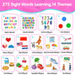 Qutz Abc Learning Flash Cards For Toddlers 2-4 Bilingual Spanish English, Autism Toys, Speech Therapy Toys, Educational Talking 275 Sight Words Cards For Boys And Girls,