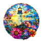 Wooden Puzzles for mature-themeds - Unique Shaped Wooden Jigsaw Puzzles mature-themed Puzzles  Christmas Creative Gifts for mature-themeds Kids  Stained Glass Lighthouse Wooden Puzzle 11.4 * 11.2in 200pcs