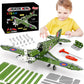 Bestymxy Model Airplane, Erector Set 1:32 Scale Airplane Model Metal Toys, Stem Projects For Kids Ages 8-12, Diy Education Airpl