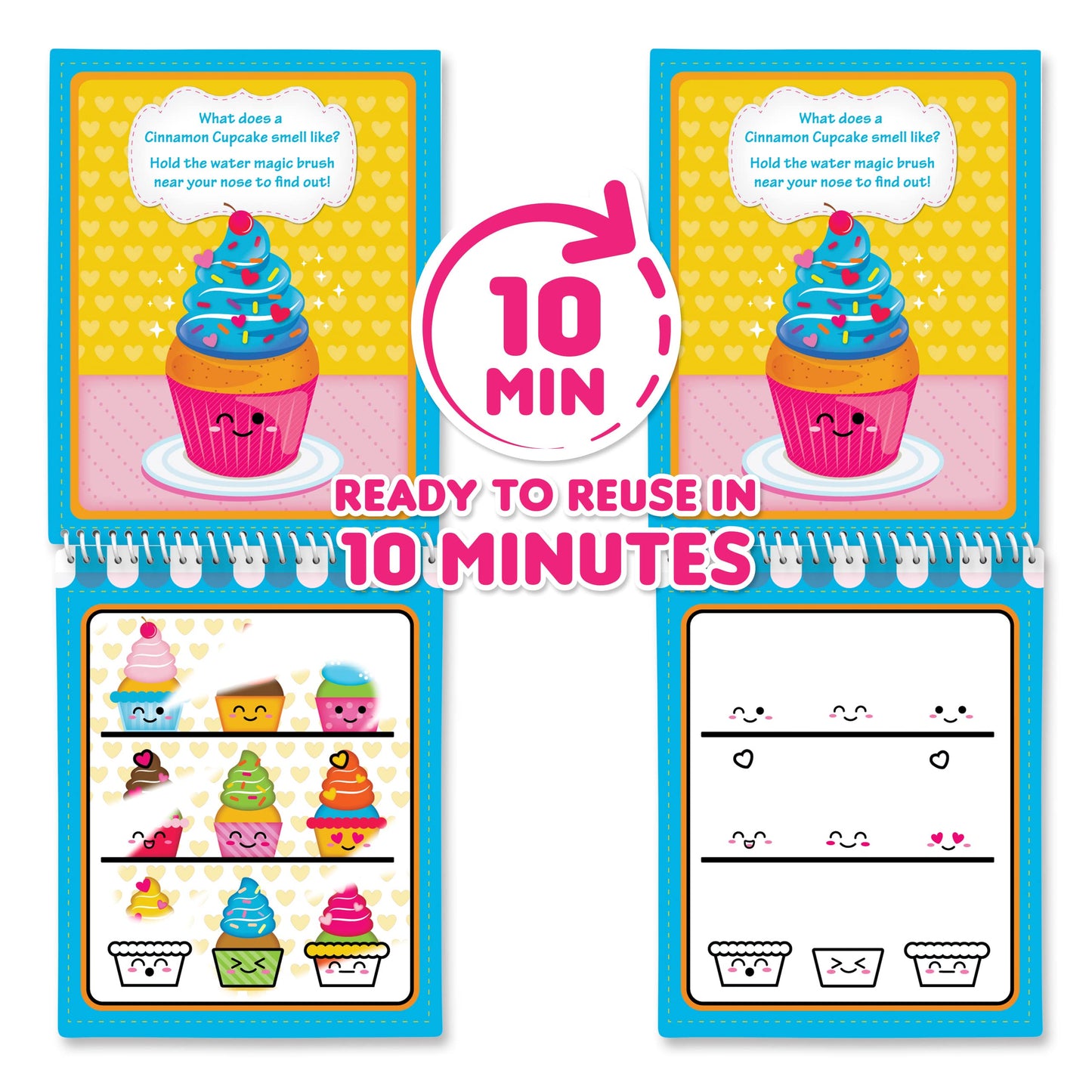 Water Magic - Scented Reusable Water Reveal Activity Books - No Mess, All Fun By Scentco (Bakery And Sweet Sparkle)
