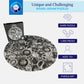 Jigsaw Puzzles For Adults 1000 Pieces Hard Puzzles For Adults And Kids - Unique Round Puzzle - Difficult Near Impossible Black And White Puzzles Fun Gear Puzzle By Spyglass Puzzles