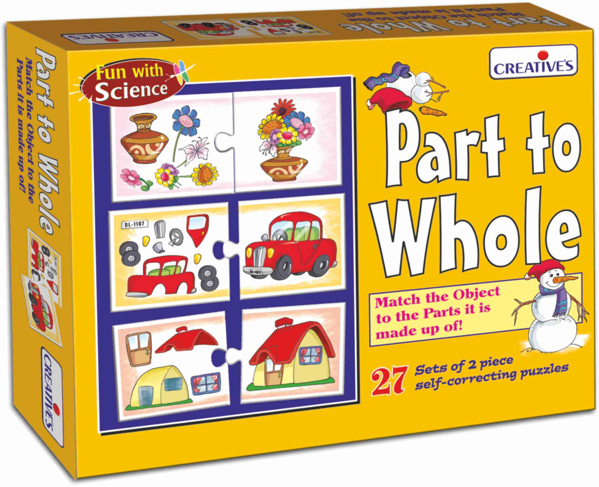 CreativeS Part To Whole | Learning Puzzles For Kids | Educational Picture Puzzle | PreSchool Learning Game For Kids | Self Cor