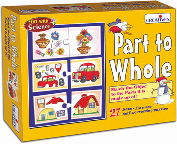 CreativeS Part To Whole | Learning Puzzles For Kids | Educational Picture Puzzle | PreSchool Learning Game For Kids | Self Cor