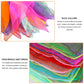 Blovec 12pcs Square Dance Scarves - 24x24 Inch Silk Props in 12 Colors, Perfect for Juggling and Music Movement Activities