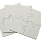 Inovart Lil' Ones 4-Piece Blank Puzzle, 12 Puzzles Per Package, 4' X 4', White
