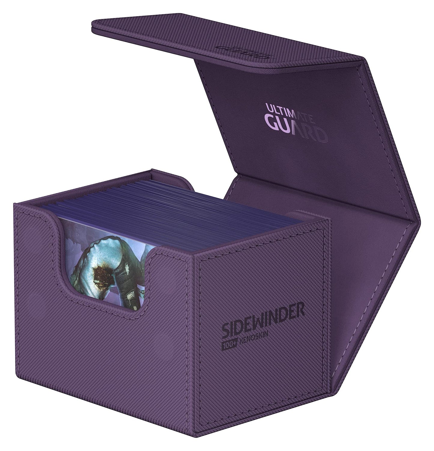 Ultimate Guard Sidewinder 100+, Deck Box For 100 Double-Sleeved Tcg Cards, Purple, Magnetic Closure & Microfiber Inner Lining For Secure Storage
