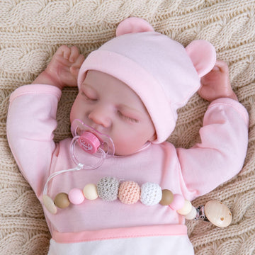 Aori Lifelike Reborn Baby Dolls,18-Inch Realistic Newborn Sleeping Baby Girl Doll, Nice Gift Set For Kids,Grandparents