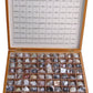 Rocksmins Collection Of 100 Rocks & Minerals For Education In Wooden Box Rare & Commen 100 Specimens