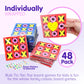 4Es Novelty Foam Tic Tac Toe Game [Bulk 24 Pack] Individually Wrapped Valentines Gifts for Kids Party Favors, Goody Bag Fillers