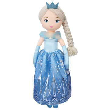 June Garden 30'' Xl Princess Margaret Pearlwave Soft Rag Doll - Adorable Stuffed Life Size Doll Gift For Girls - Pink Dress