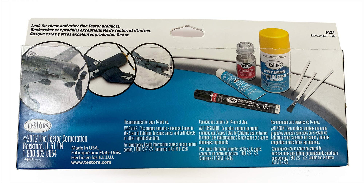 Testor'S 9121X Enamel Aircraft Detail Finishing Paint 10 Piece Set
