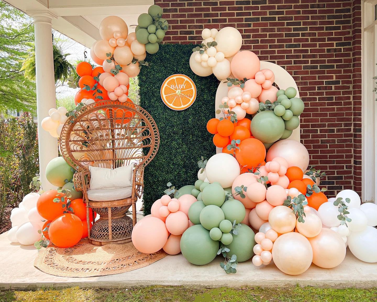 Sage Green And Orange Balloons, 12 Inch Green Brown Orange Balloons Olive Green Brown Beige Jungle Safari Wild Woodland Balloon