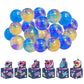 Holydeck 24 Pack Galaxy Slime Gifts for Kids - Multicolor PVA Stress Relief Toys with Greeting Cards for Valentine's Day Party Favors