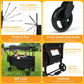 VOOI Stroller Wagon, 2 Seater Kids Wagon, Collapsible with 5-Point Harnesses, Zipper Door, Sun Canopy