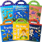 KIDS KING Reusable Sticker Books for Toddlers 1-3, Puffy Stickers Book for Kids Ages 2-4, Toddler Travel Toys for Birthday Chris