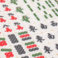 Yellow Mountain Imports Emerald Weave Chinese Mahjong Set, With 146 Large 1.6-Inch Tiles, Green Vinyl Case, Wind Indicator And D