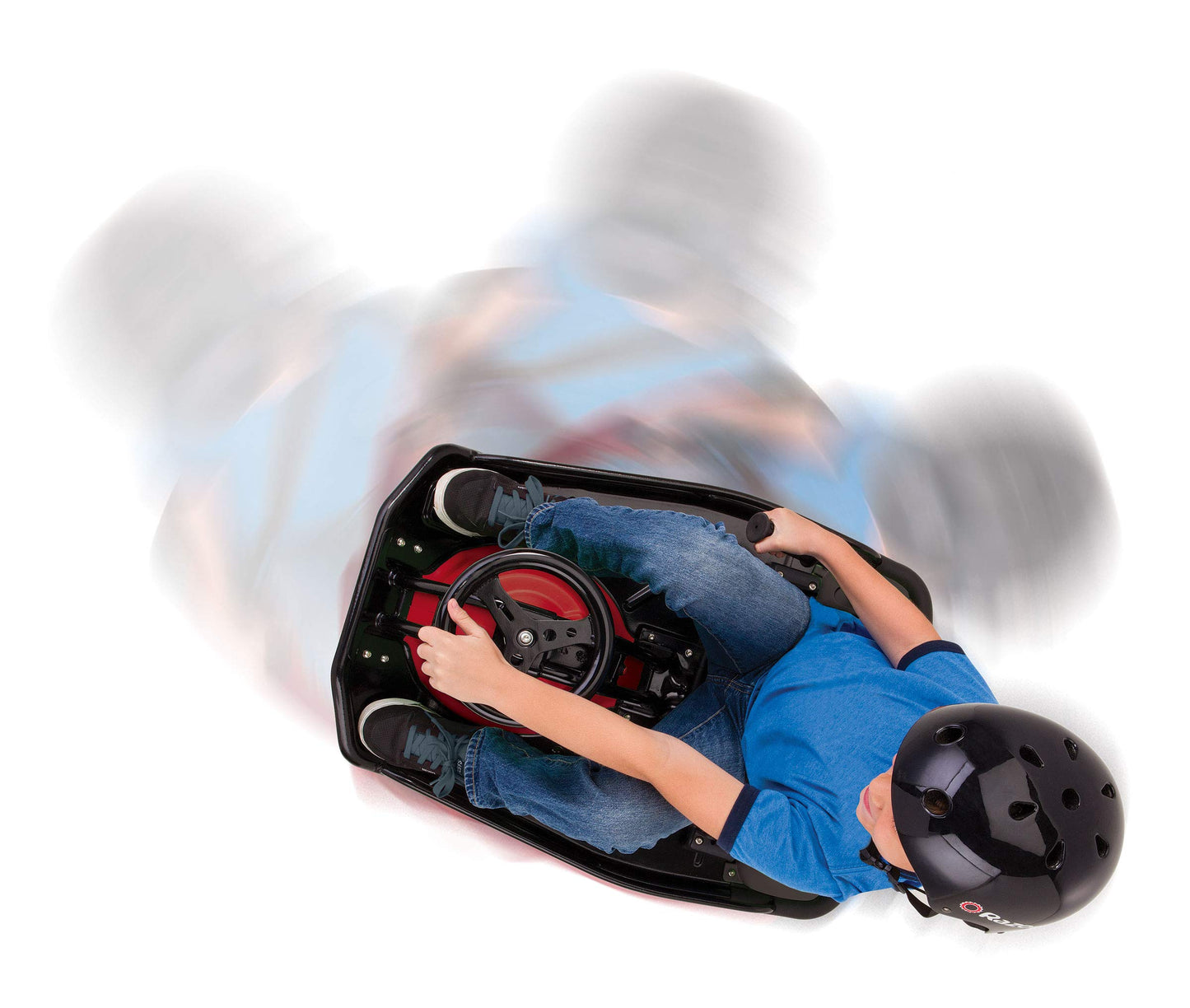 Razor Crazy Cart DLX - 24V Electric Drfting Go Kart - Enhanced Drift Bar  Brodie Knob Steering  Variable Speed  Up to 12 mph Black/Red