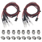 2Pack HIRCQOO 8LED RC Car LED Light Headlights Taillight Lighting with JR Y Cable Compatible with Traxxas HSP Tamiya Redcat RC4W