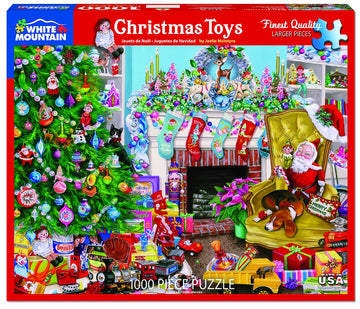 White Mountain Christmas Toys Christmas Puzzles 1000 Pieces Winter Jigsaw Puzzle For Adults And Family