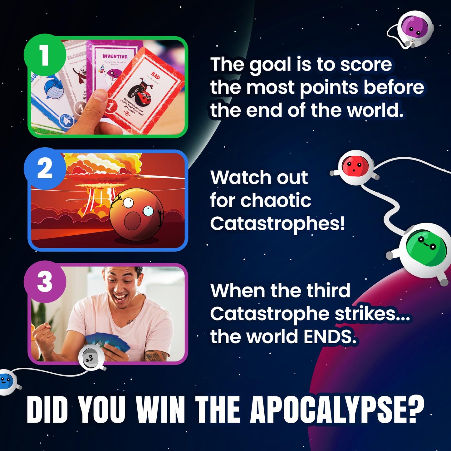 Doomlings - A Delightful Card Game For The End Of The World - Best New Strategy Card Game For Kids, Adults & Teens | 2-6 Players | Perfect For Families And Travel | Easy To Learn