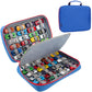 KISLANE Car Storage Case Organizer for 48 Die-Cast Vehicles, Portable 1:64 Scale, 13.78x11.42x3.15 inches, Blue, Model KL