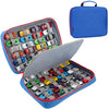 KISLANE Car Storage Case Organizer for 48 Die-Cast Vehicles, Portable 1:64 Scale, 13.78x11.42x3.15 inches, Blue, Model KL
