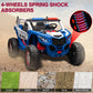 Two Seater 24V Kids Ride On Utv Car, Hetoy 4Wd 300W Motors Powerful Electric Vehicle W/Remote Control, 4 Shock Absorbers, Leathe