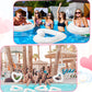 Lenwen 6 Pack Inflatable Heart Pool Float 43''/ 31'' Blow Up Heart Shaped Swimming Tube For Valentines Wedding Bachelorette Brid