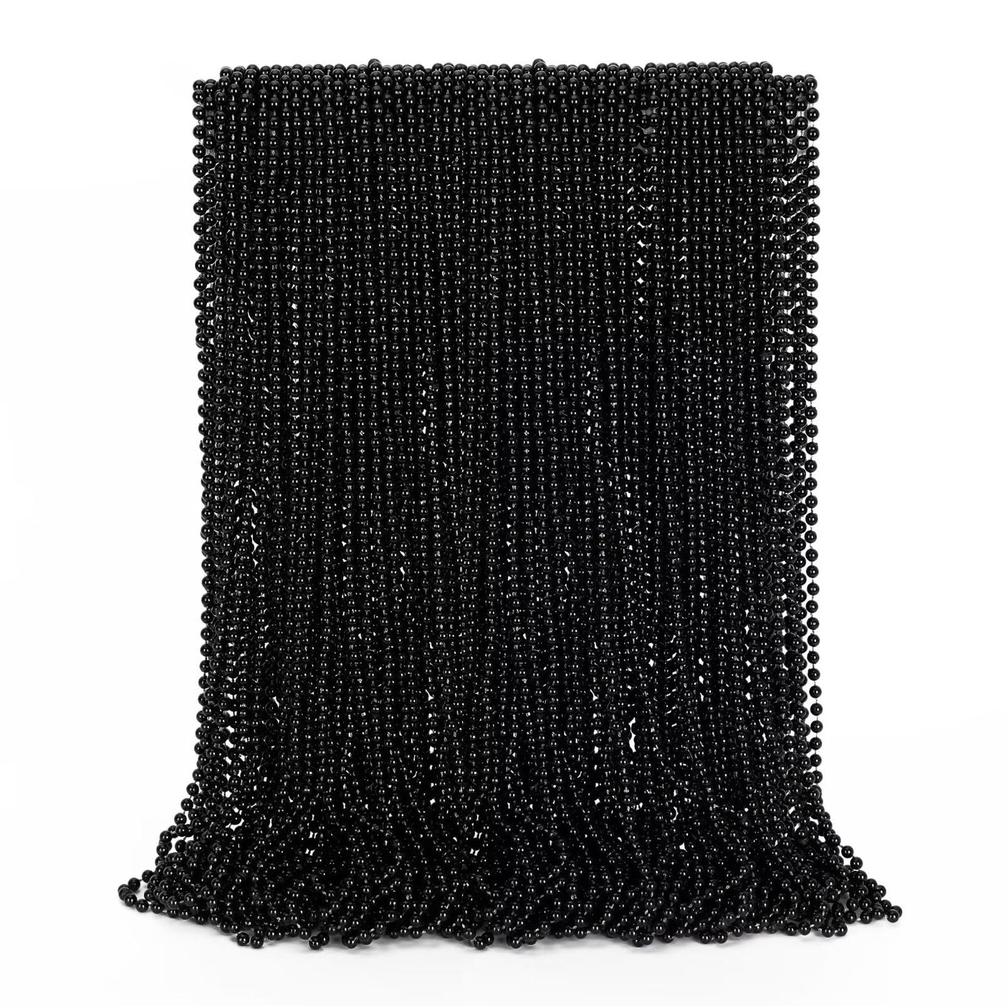 72PCS Mardi Gras Bead Necklace, Halloween Black Bead Necklaces Stuff Accessories, 33'' Mardi Gras Beads Necklace Costume, Festiv