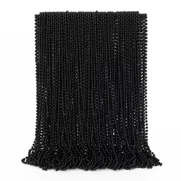 72PCS Mardi Gras Bead Necklace, Halloween Black Bead Necklaces Stuff Accessories, 33'' Mardi Gras Beads Necklace Costume, Festiv
