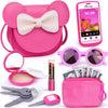Pretend Play Toddler Girl Purse With Makeup Toys Set, Little Girls Purse Toys For 3 4 5 6 7 Year Old Girl Gifts, Kids Purse For