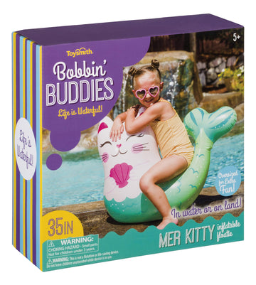 Toysmith Bobbin' Buddies Inflatable Mer Kitty Water Floatie