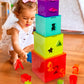 Battat - Sorting & Stacking Boxes - Nesting Toddler Play Cubes - Color - Coded Dexterity Keys - Numbers, Letters & Shapes - 2+ Y