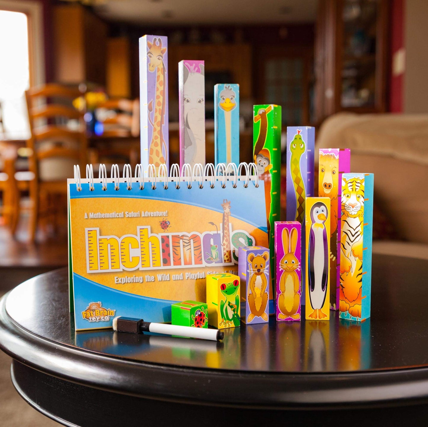 Fat Brain Toys Inchimals - Animal-Themed Measuring Blocks for Math Learning, Ages 3+, Model FA038-1