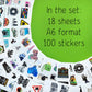 Bulbacraft 100Pcs Photography Stickers, Camera Stickers For Water Bottles, Laptop, Scrapbooking, Planners - Photographer Gifts W