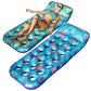 Finduwill Inflatable Pool Floats Raft, 2 Pack Pool Floats With Headrest For Adults, X-Large, Cooling Pool Floaties Contour Lounger (Monstera Green & Monstera Blue)