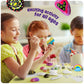 Dan&Darci Kids Rock Painting Kit - Glow in The Dark - Large Arts & Crafts Set for Ages 6-12 - Creative Gold, Silver, White Art Toys