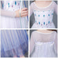 Bankids Snow Queen Act 2 Costumes Princess Dresses For Girls With Wig,Crown,Magic Wand,Gloves Accessories 4T 5T(110,K11)