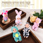 MXSYSHYJ 10 Pcs 4 Inch Mini Dolls Playset - Reborn Baby Dolls with Mixed Eyes (5 Open & 5 Closed) Including Handmade Animal Clothes  Christmas Easter Gift for Kids Ages 3+
