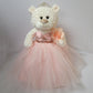 KINNEX COLLECTIONS SINCE 1997 20 Teddy Bear with Elegant Dress (Centerpiece) ~ B16631N-29M (Blush)