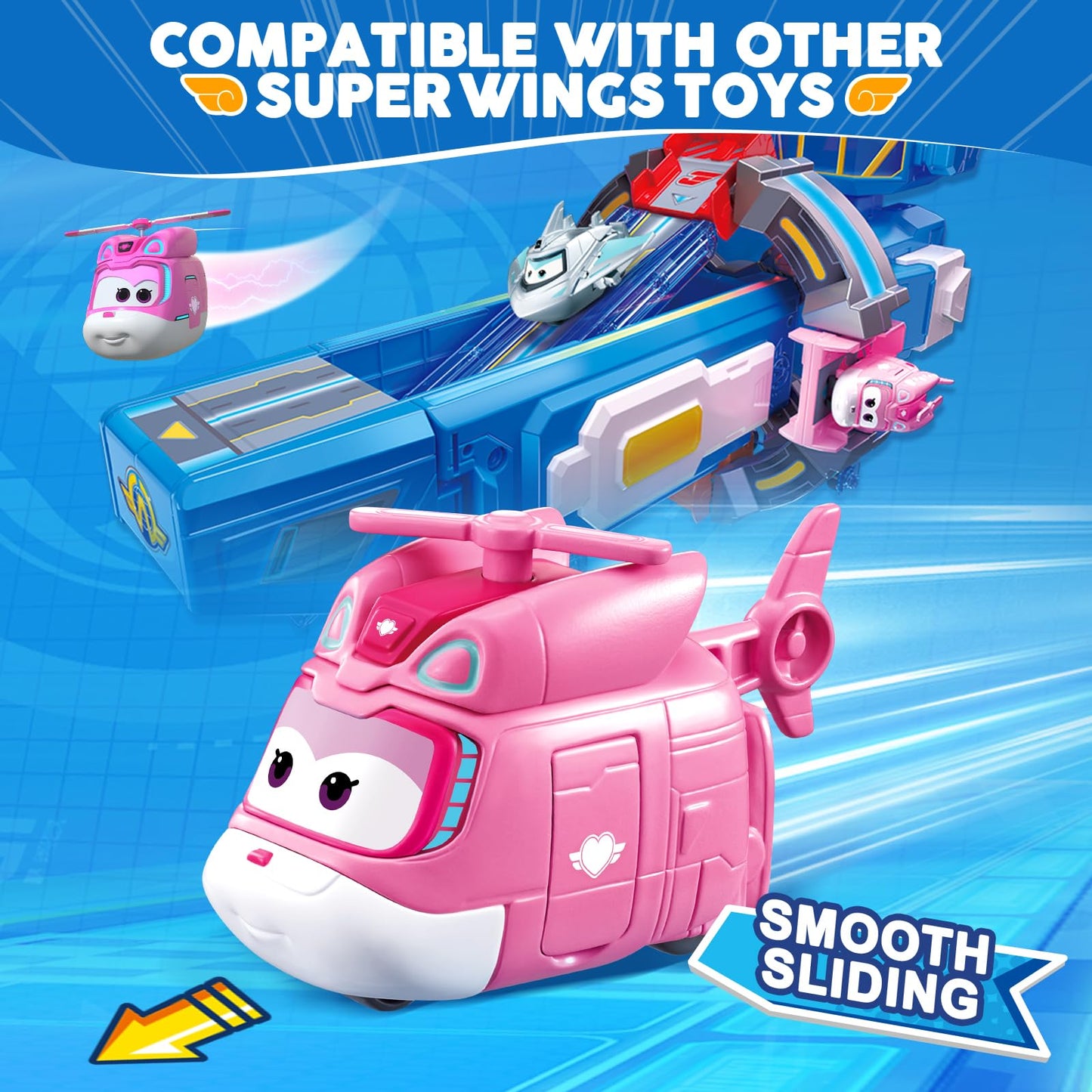 Super Wings Transformable Toys, 2 In Dizzy Robot Transforming Action Figures, 2-In-1 Mode Robot Toys For Boys Girls 4-6 6-8, Fun