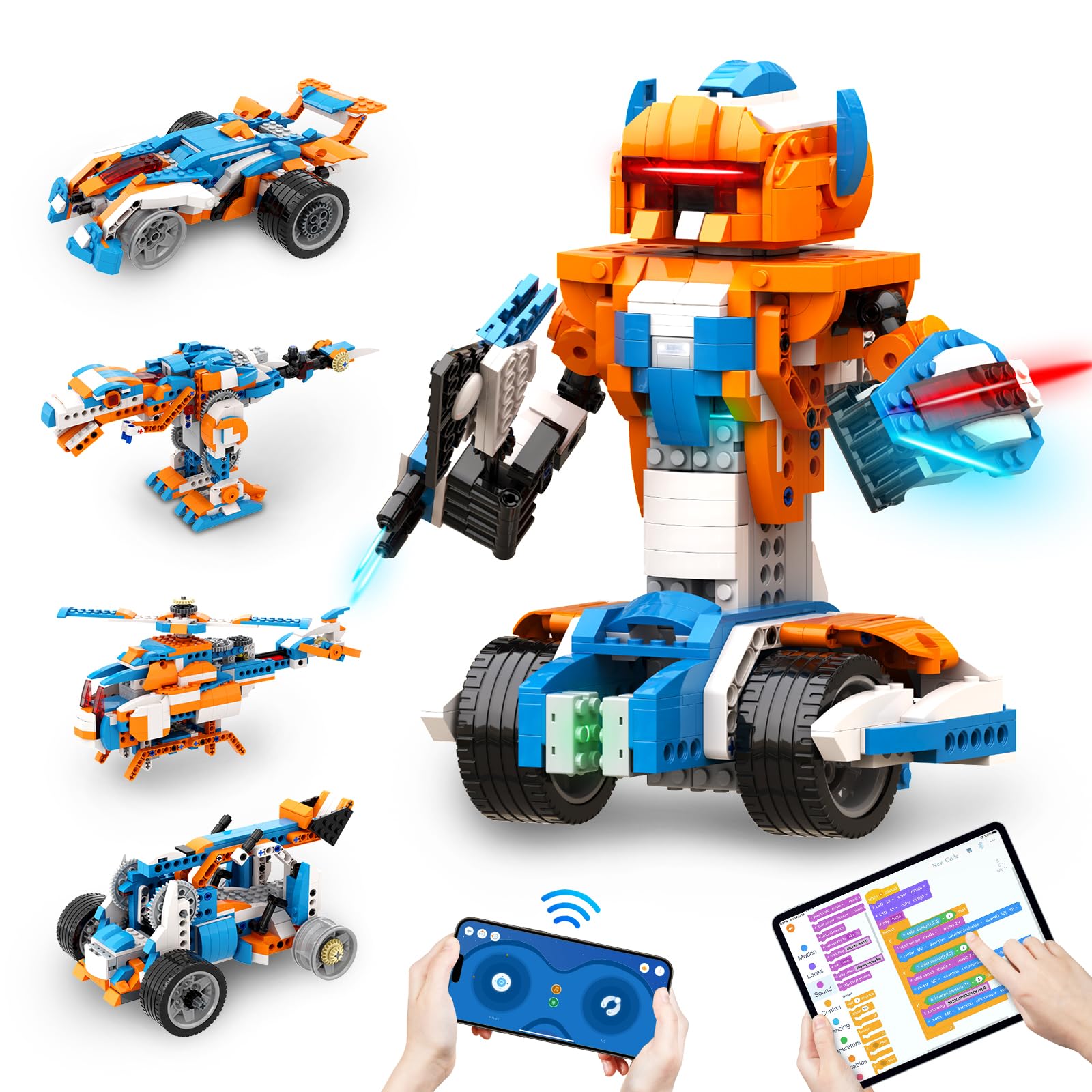 Apitor STEM Robotics Kits, Educational Toy Science Kits with Storage Box, App RC Toys Coding Robots for Kids 8 9 10 11 12 Years 
