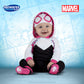 Marvel Spider-Gwen Official Infant Deluxe Costume - Premium Quality Minky Fabric And Non-Slip Grip Booties 12/18 Months