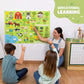 BONNYCO Felt Board for Toddlers with 92 Animal Farm Figures. Montessori and Sensory Toys, Birthday Gifts for Kids 3-8 Years Old.