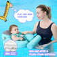 Genteaco Newest Mambobaby Baby Swim Float With Canopy Non-Inflatable Infant Pool Float With Tail 3-24 Months Avoid Flip Solid Sk