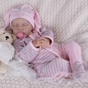 Milidool Reborn Baby Dolls - 17 Inch Soft Vinyl Realistic-Adorable Baby Doll Real Life Lifelike Baby Dolls With Complete Accessories Perfect For Cuddling, Playtime, And Gift Giving
