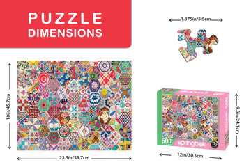 Springbok'S 500 Piece Jigsaw Puzzle Crazy Quilts - Made In Usa