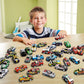 Liberty Imports 50-Pack Pull Back Cars, 1:64 Scale Metal Mini Race Vehicles in Storage Bucket - Party Favors & Classroom Prizes