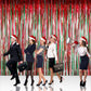 Sumind 6 Pack Metallic Tinsel Curtains, 39.4"W x 98.4"L, Red & Green Foil Fringe Backdrop for Party Decoration & Photo Props